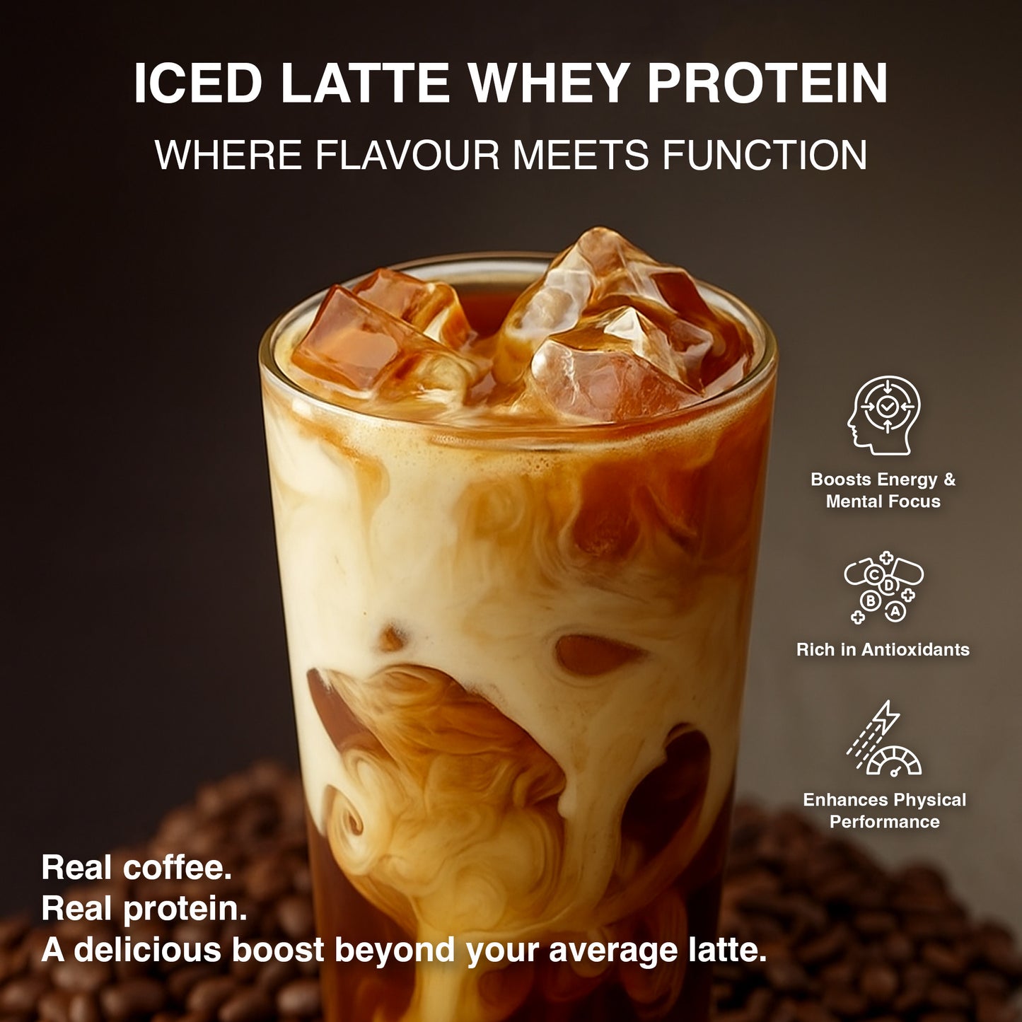 Iced Latte 25g Whey Protein with BC30® Probiotics-Enhanced Absorption Formula