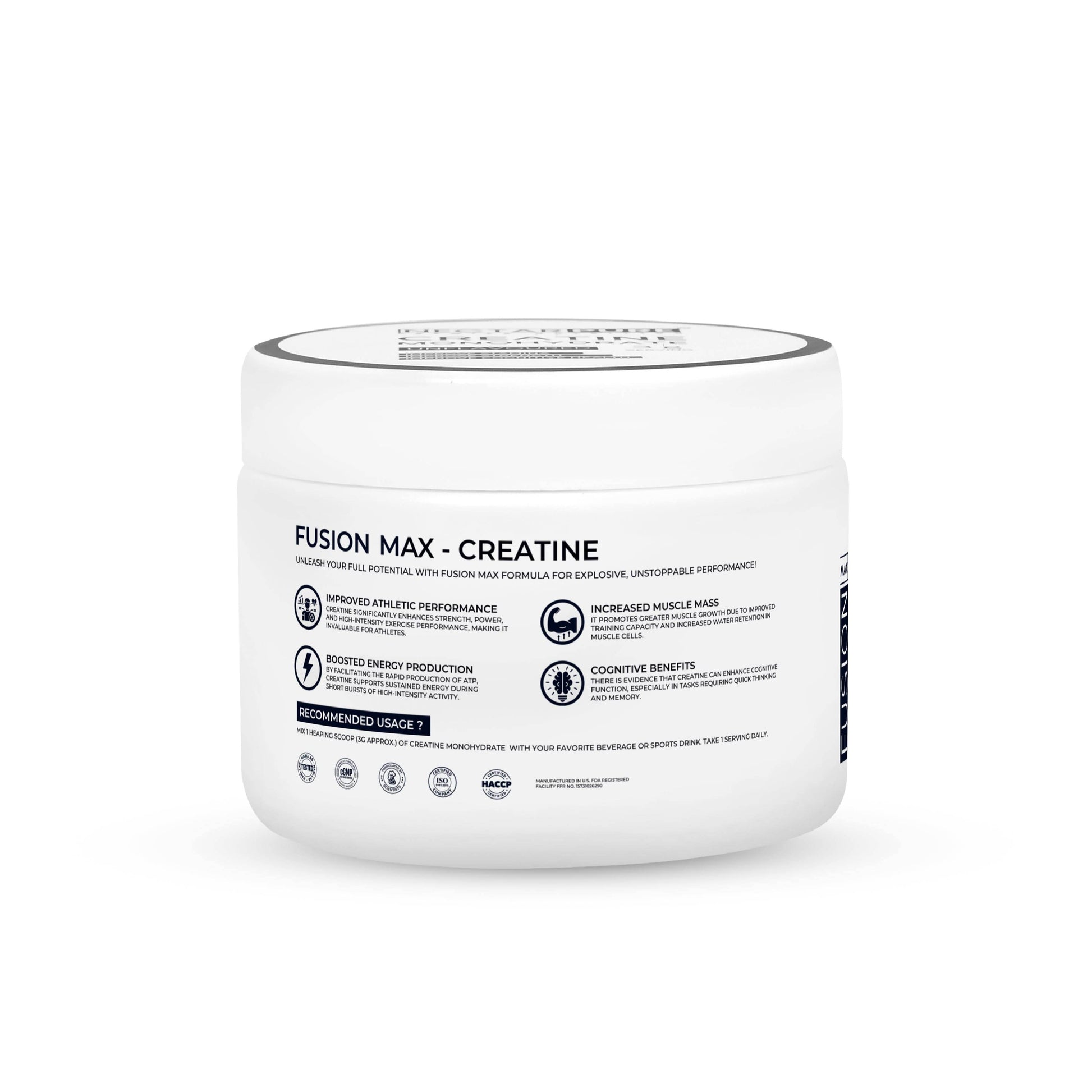 Nectarpure™ FusionMax Micronized Creatine Monohydrate- LAB Tested - Nectarpure