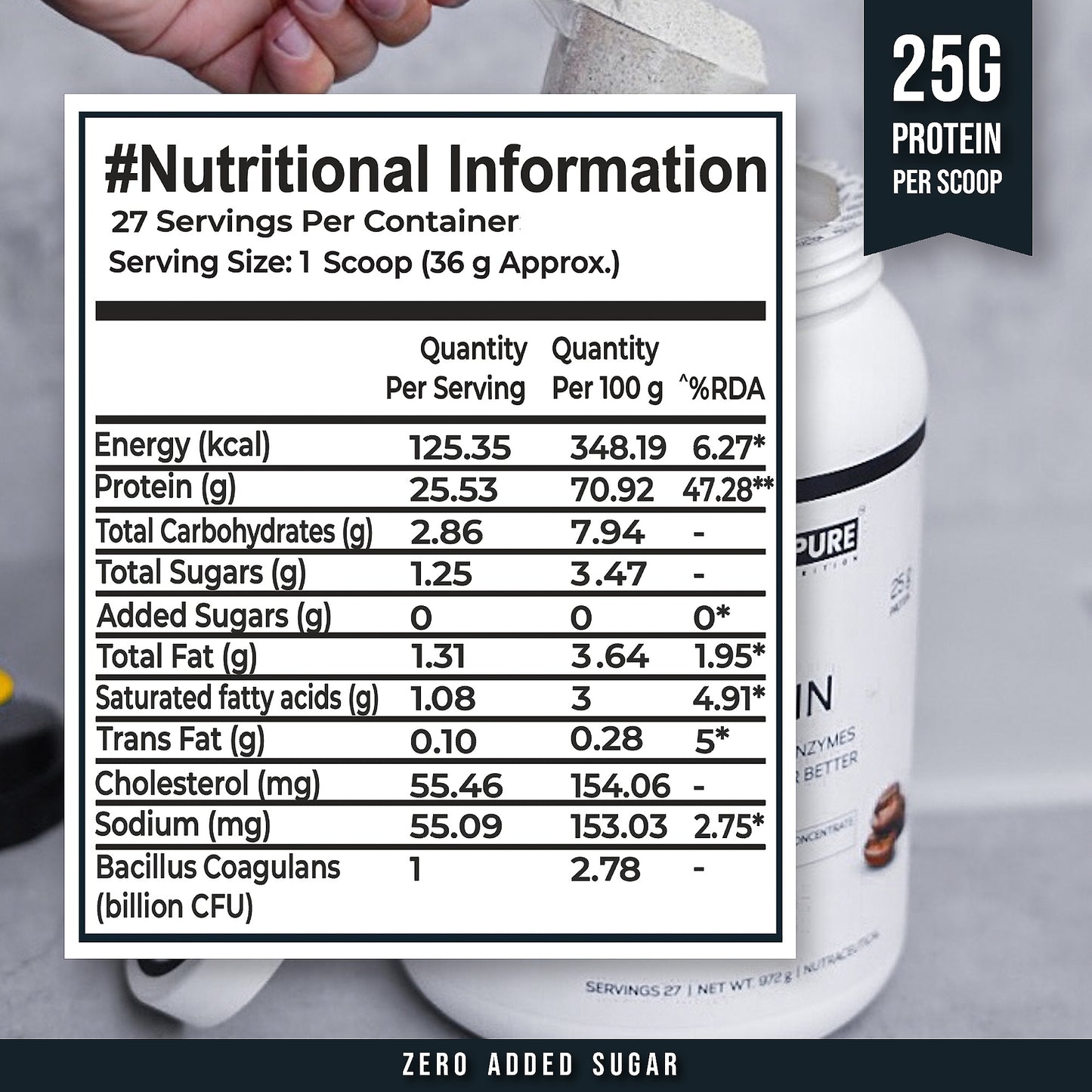 Iced Latte 25g Whey Protein with BC30® Probiotics-Enhanced Absorption Formula