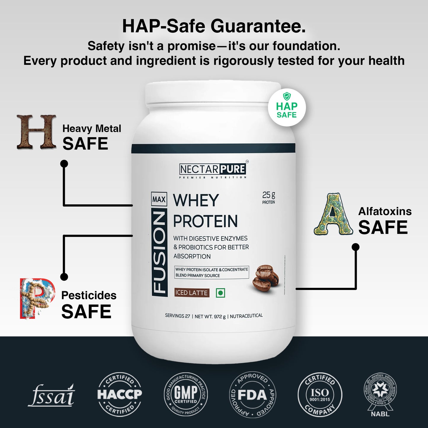 Iced Latte 25g Whey Protein with BC30® Probiotics-Enhanced Absorption Formula